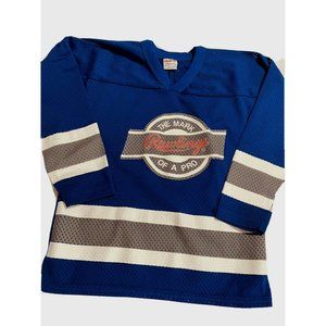 Rawlings Pro Mesh Royal Blue White Gray Jersey Youth Boys Medium Vintage Retro